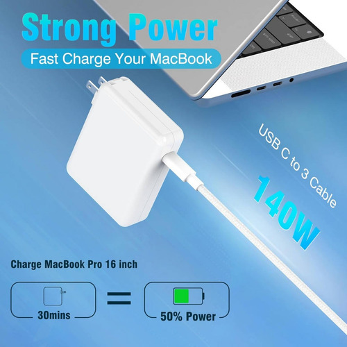 Cargador Szpower Usb-c 140w Para Macbook Air 15 M3 A3114