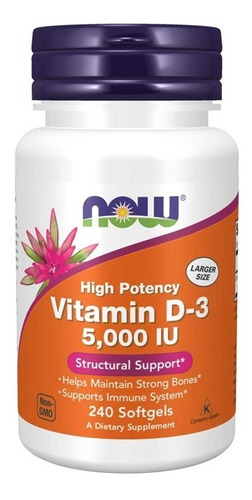 Vitamina D3 5000 Iu Huesos Sanos 240cápsulas Envío Inmediato