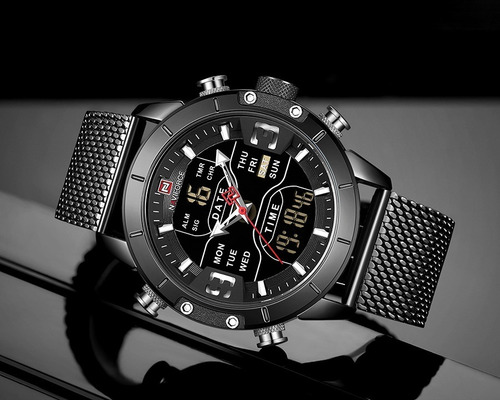 Relógio Masculino Naviforce 9153 Esportivo Digital Laçamen