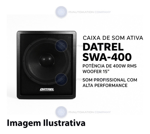 Datrel Caixa Subwoofer 15 Polegadas 400w Rms Ativa