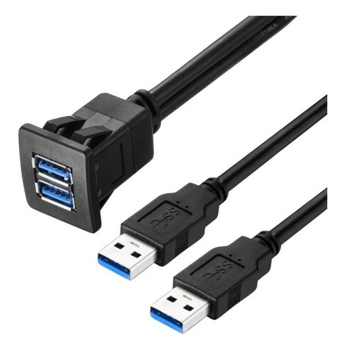 Cable De Datos Carga Doble Puerto Usb 3.0 Tablero Automóvil