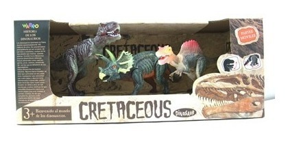 Set De Dinosaurios 3 Psc Cretaceous Wabro 9552