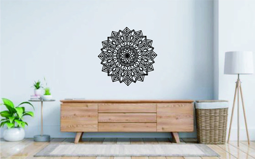 Cuadro Mandala Buda Relieve Madera Calada 90cm Decotronica