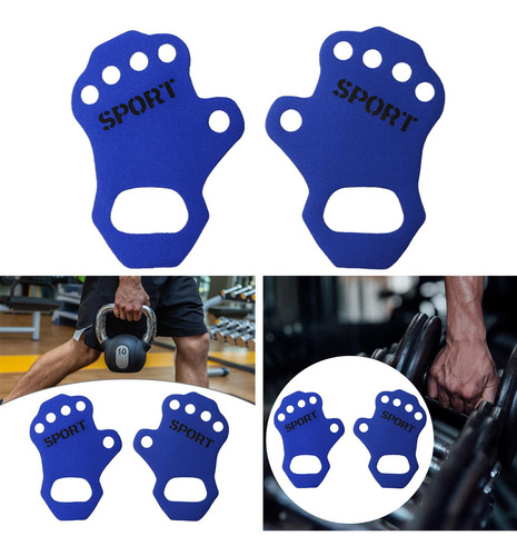 2 Guantes De Gimnasio Para Entrenamiento, Talla M Azul