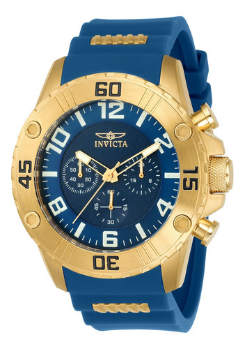 Reloj Para Hombre Invicta Pro Diver 22699 Azul Dorado