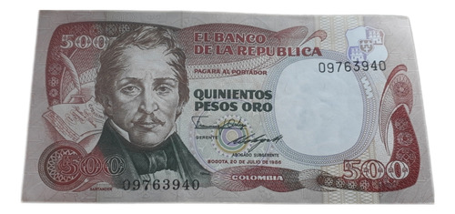 Colombia 500 Pesos Oro 1986
