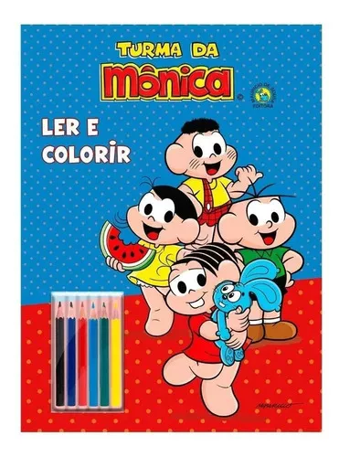 Livro Ler e Colorir Turma da Mônica Culturama