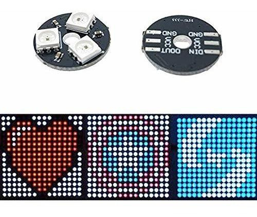 Ws Bits Todo Color Rgb Led Lampara Panel Luz Redonda