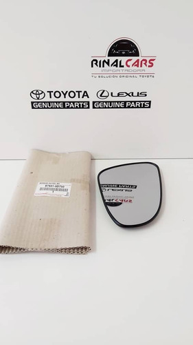 Luna Espejo Retrovisor Derecho Yaris 2013 2014 2015 2016 