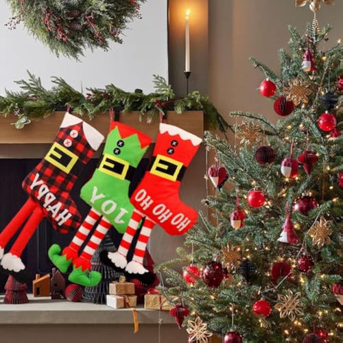 Calcetines Navidad Bolsas Regalo Niños Calcetines Decoración