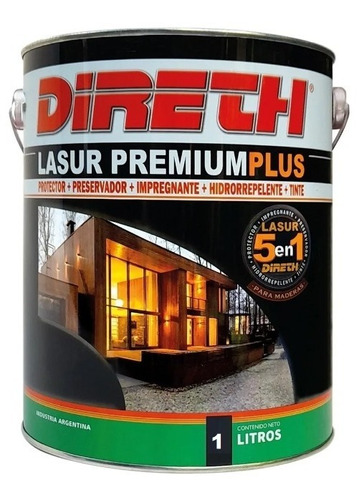 Protector Impregn Direth Lasur Premium Plus 5en1 Satin X 1lt