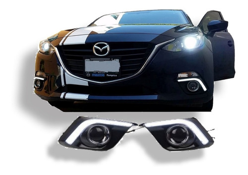 Biseles Leds Mazda 3 Drl Luz De Dia Diseño L Direccional