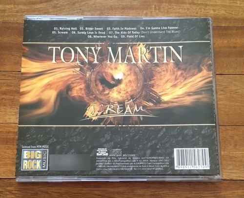 Tony Martin ( Black Sabbath ) - Scream / Brasilero / Cd Estándar (Usado)