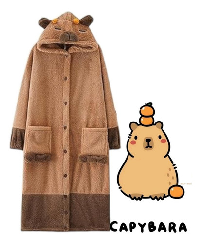 Pijama Bata De Capibara Polar Unisex Tendencia