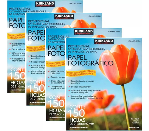 Papel Fotografico 150 Hojas 255gr Carta 