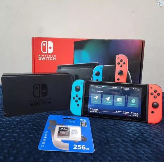 Nintendo Switch desbloqueado com SD card 256GB e Pro Controle original -  Videogames - Residencial Della Penna Extensão, Goiânia 1240795213