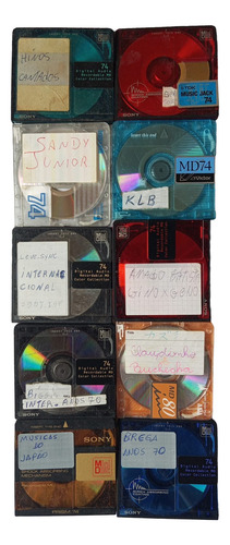 Lote 2 Mini Discos Md Já Gravados Sem Capa #av (Usado)