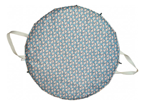 Playmat De Juego Para Bebés Impermeable Y Acolchada Bolso Amigos Capibaras Celeste