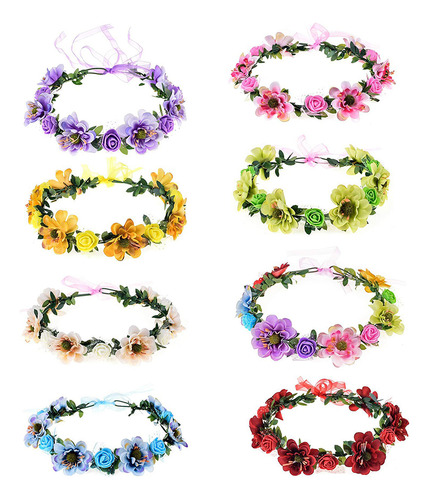 Diadema De Flores Para La Cabeza, Guirnalda, Corona, Fiesta