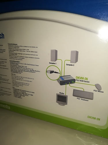 Imagen 2 de 6 de Switch D-link 2port Ps/2 Nuevo