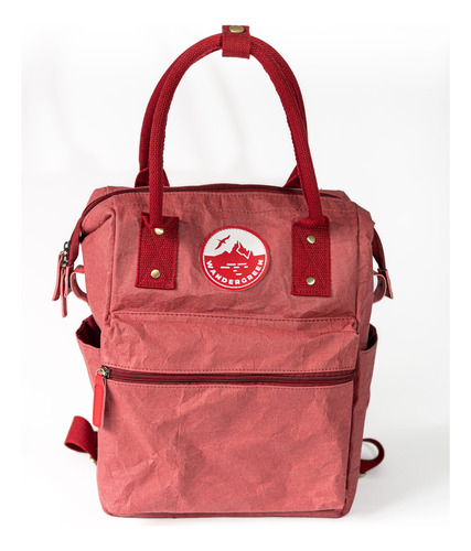 Mochila De Papel Kraft Sustentable | Wandergreen | Iruya Color Rojo