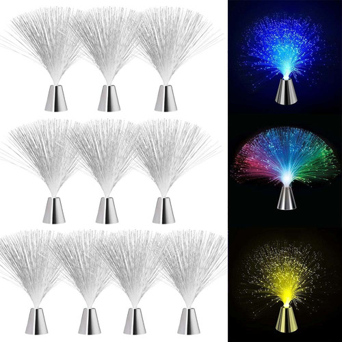 Lámpara Sensorial De Fibra Óptica Led De 10 Piezas, Funciona