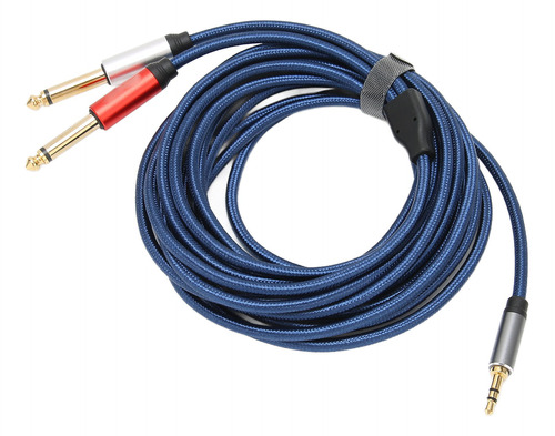 Cable De Audio Estéreo De 3,5 Mm Macho A 2 X 6,35 Mm Mono Ma