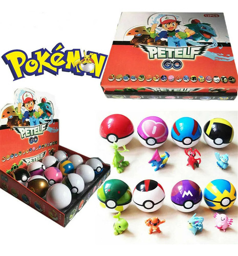 Set 12 Pokebolas Pokémon Colección 