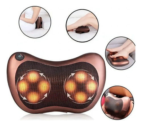 Massageador Travesseiro Elétrico Corporal Pescoço Lombar