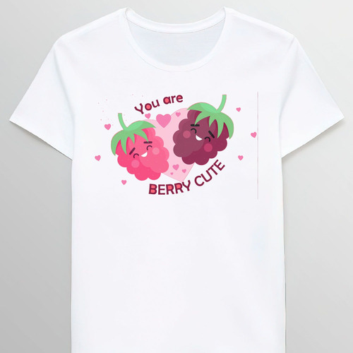 Remera Funny Valentines You Are Berry Cute 66541653