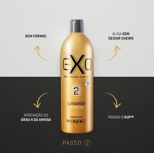 Imagem 10 de 10 de Exo Hair Alisamento Exoplastia Capilar 2x500ml + Brinde!