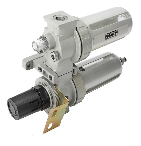Imagen 6 de 10 de Filtro Regulador Y Lubricador De Aire Manometro Barovo Br-l