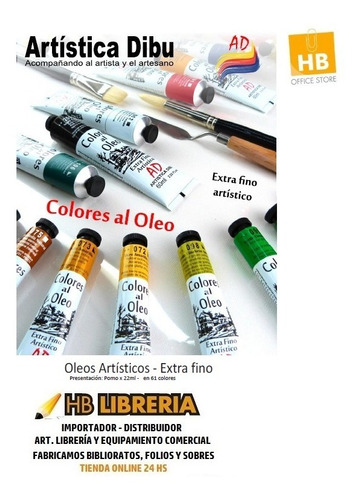 Colores Al Oleo Ad Profesional Pomo 22ml Completo X61 Colore