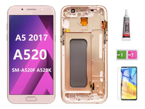 Pm Pantalla Lcd Con Marco Para A520 A5 2017 A520f Oled