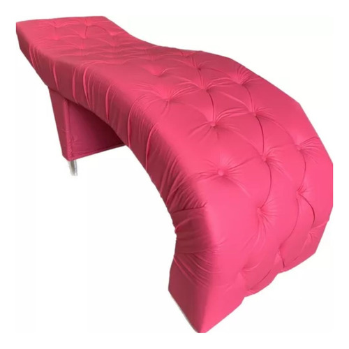 Maca Massagem Luxo Rosa Pink Tecido Sintético Com Capitone