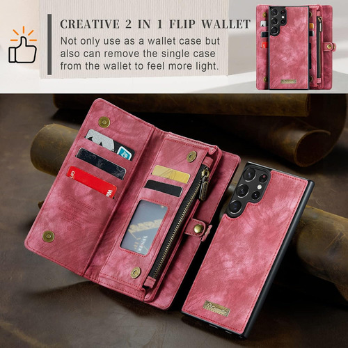 B Funda De Piel Con Tapa For Samsung Galaxy S22 Ultra