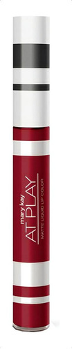 Labial Mary Kay Liquid Lipstick At Play color red alert satinado