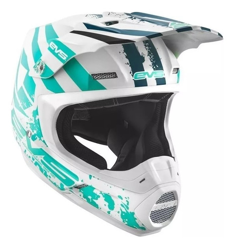 Casco Moto Motocross Enduro Evs Sports T5 Grappler White Mm