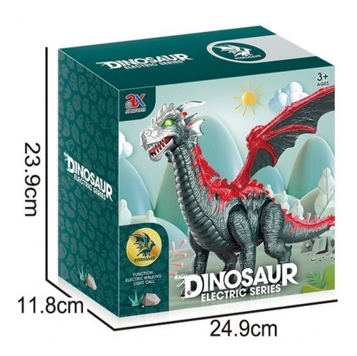 Imagen 2 de 8 de Juguete Dinosaurio Dragon Interactivo Luz Sonido Babymovil