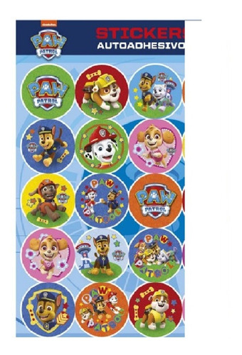 Stickers Decorativos -paw Patrol X 48u. - Cumpleaños -candy 