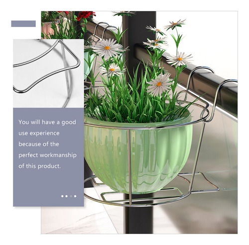 Soporte De Flores Para Balcón, De Acero Inoxidable, Práctico