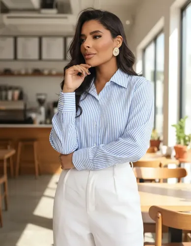Camisa Social Feminina Manga Longa Moda Evangélica