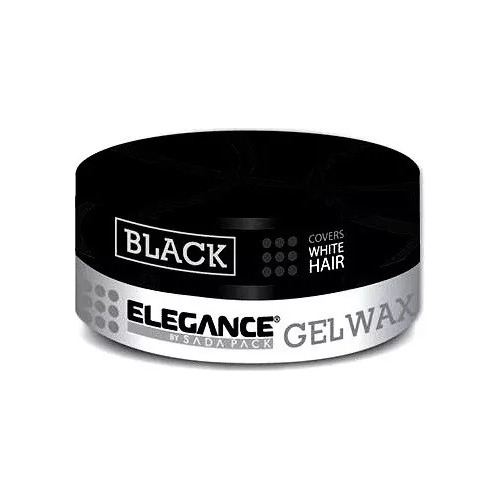 Elegance Gel Para Peinar El Cabello Wax Color Negro 140g Peg