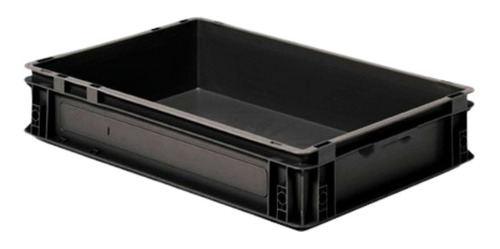 Caja Athena 60x40x12 Cm Negra Apilables