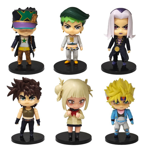 Coleccion De 6 Figuras Jojo's Bizarre 10cm Pvc Anime 