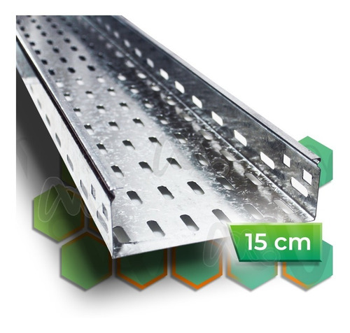 Imagen 3 de 9 de Bandeja Portacable Perforada 150 Mm X 3 Metros 0.7mm Oferta
