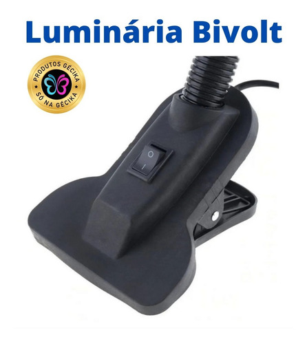 Imagem 3 de 4 de Luminaria De Mesa Articulavel Flexivel Manicure Unha Leitura