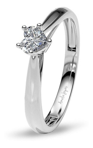 Anillo De Compromiso Pulien Amelie Joyas Diamante Natural