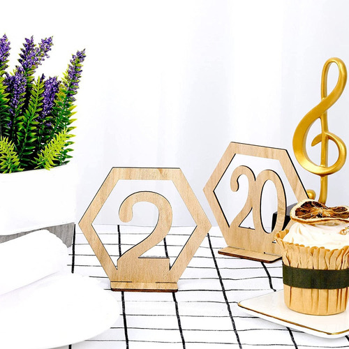 Letrero De Madera Con Número De Mesa De Madera Para Bodas De