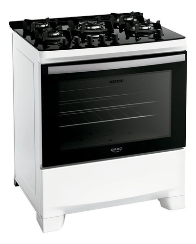 Fogão 5 Bocas Dako Supreme Glass Cor Branco 127/220V